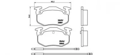 Produktbild von Brembo Bremsbelagsatz, Scheibenbremse Vorderachse P 61 029
