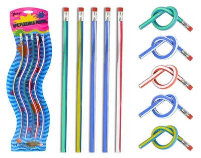 Immagine prodotto di Matita flessibile con gomma, morbida e pieghevole, 5 pezzi da 30 cm
