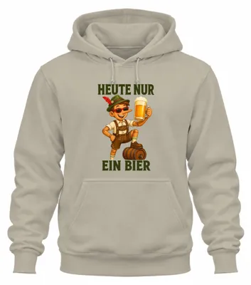 Productafbeelding van Vandaag: Alleen een biertje. Pinocchio-thema shirt, Dirndl-kleding, leugenaar-hoodie, capuchontrui, natuur, maat M