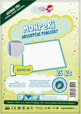 Zdjęcie produktu dla Podkład chłonny MonPeri 60 x 90 cm 25 szt.