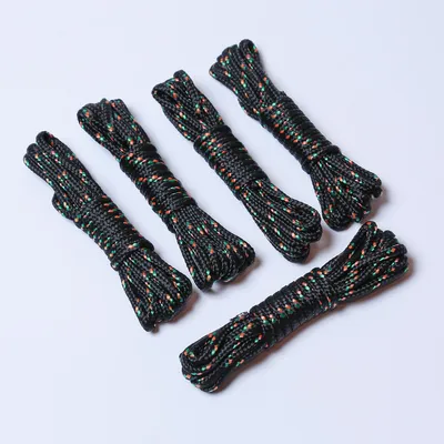 Produktbild von Allzweckseile 5 Stck - Kunststofffaser - Länge: 3m - Stärke: 4mm - schwarz