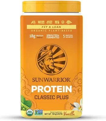 Produktbild von Sunwarrior Classic Plus Organic (750g) Vanilla - Eiweiße - Veganes Eiweiß