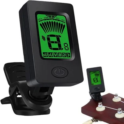 Productafbeelding van Instrument Stemapparaat - Gitaar Clip Tuner - Muziek Maken - Trillingssensortechnologie - 31.8 g - Zwart