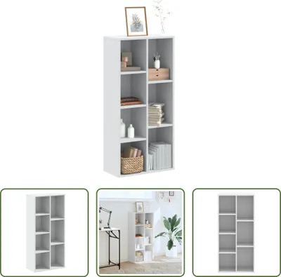 Immagine prodotto di The Living Store Libreria bianca 50x25x105 cm Materiale a base di legno