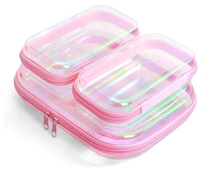 Produktbild von Transparente Hartschale mit Reißverschluss, Organisationsbeutel für die Muttermalchtasche, Pink