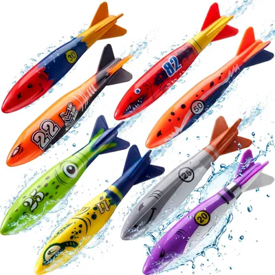 Immagine prodotto di Set di 8 giocattoli subacquei a forma di squalo per bambini