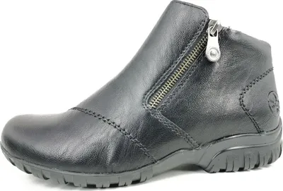 Produktbild von Rieker Damenschuhe Stiefel Reißverschluss Stiefelette Schwarz Freizeit, Schuhgröße:41 EU