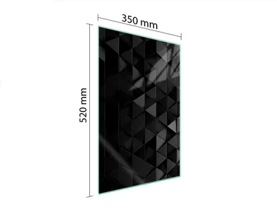 Produktbild von Glasschneidebrett 35x52 Schwarz