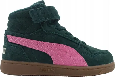 Produktbild von Puma Kinder Winterschuhe Reb-L Mid Grün-Pink Pixel-Snow mit Klettverschluss