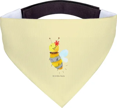 Produktbild von Mr. & Mrs. Panda Halstuch Biene Blume - Gelb Pastell - Geschenk, Hundehalstuch, Für Hunde, Tuch, Hund
