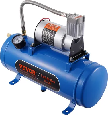 Produktbild von 12-V-Luftkompressor mit Tank 1,6 Gallonen/6 l, Luftkompressor für Zughörner, 120 psi Arbeitsdruck, integriertes Luftkompressorsystem für Zughörner, zum Aufpumpen von Reifen und Luftmatratzen