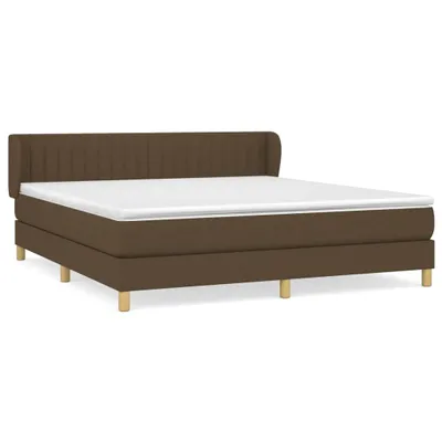 Produktbild von vidaXL Boxspringbett mit Matratze Dunkelbraun 160x200 cm Stoff