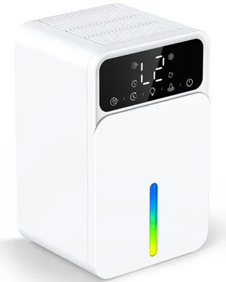 Obrázek produktu pro Elektrický odvlhčovač vzduchu - kapacita 1500 ml - tichý provoz, 3 režimy - časovač až 12 hodin - vhodný pro domácnost a sklep