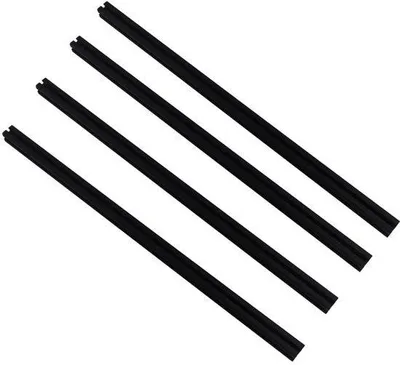 Image de Profilé en aluminium extrudé 4040 avec rainure en T - 1000 mm - Anodisé noir - Rail linéaire