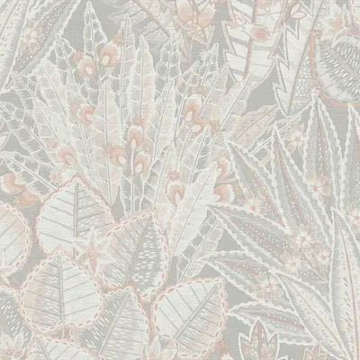 Immagine prodotto di Profhome 396534-GU Carta da parati in tessuto non tessuto Floral grigio opaco beige bianco 5,33 m2
