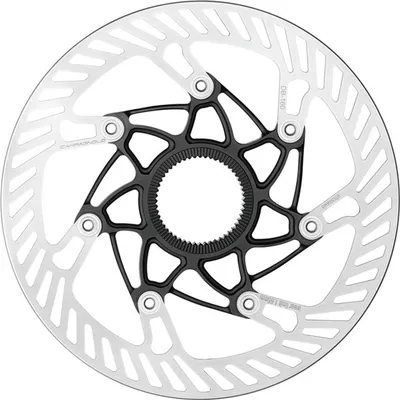 Zdjęcie produktu dla Tarcza hamulcowa Campagnolo DB-160S AFS, 160 mm, stalowy pająk, centralny zamek, czarny/srebrny