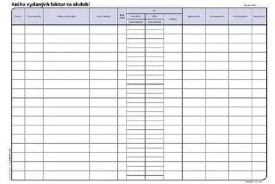 Obrázek produktu pro 1010 - Kniha vydaných faktur A4