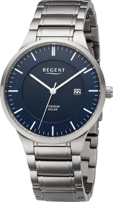 Produktbild von Regent Herren Uhr Metall Armbanduhr Metallarmband Analog silber D2URBA710