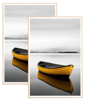 Produktbild von Set aus 2 Eichen Weißen Bilderrahmen 40x60 cm