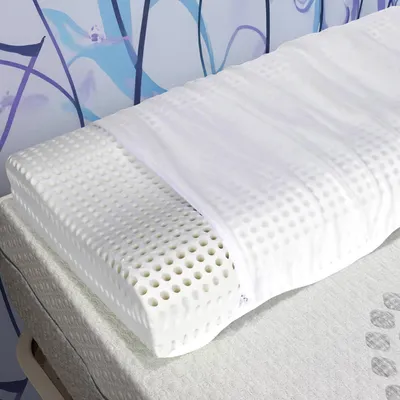 Produktbild von Talamo Italia Set mit 2 Kissen für das Bett, 100%  Italy, Orthozervikales Kissen mit abnehmbarem Bezug aus perforiertem Memory-Schaum, hypoallergen und atmungsaktiv, 70x41xh11,5 cm