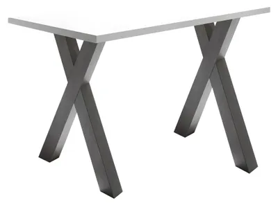 Produktbild von Schreibtisch 120x70 Computertisch Home Office Weiß matt Graphit