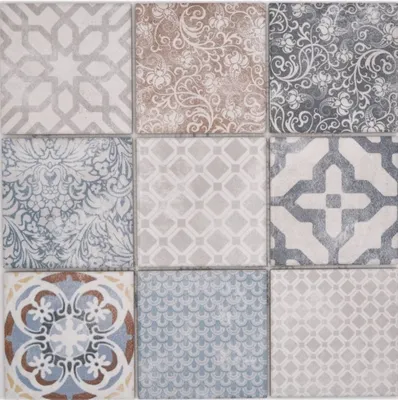 Produktbild von Keramik Mosaik Fliesen Jasba mehrfarbig matt Retrooptik Küchenwand Badezimmerfliese Duschwand / 10 Mosaikmatten