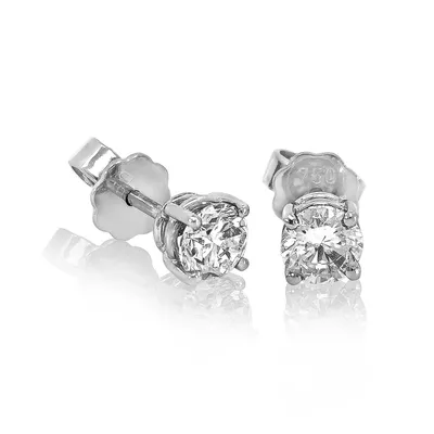 Produktbild von Brillant Diamant Ohrstecker Paar 750/- Weißgold 18 Karat Gold 1,02 ct G/VS1