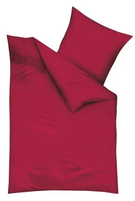 Produktbild von Kaeppel Biber Bettwäsche Uni 200x200cm Rot Silber Weiß Anthrazit Creme Einfarbig, Farbe:Rot