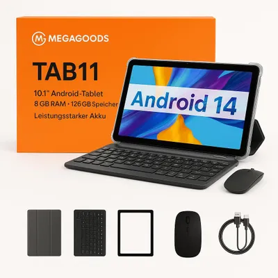 Produktbild von TAB11 10" Tablet Android 14 8GB 128GB Octa-Core 5G WiFi DE.
