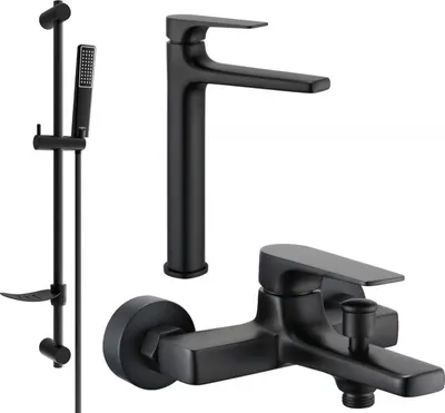 Produktbild von Mexen Lynx DF72 Badewannenset, Schwarz - 745913DF72-70