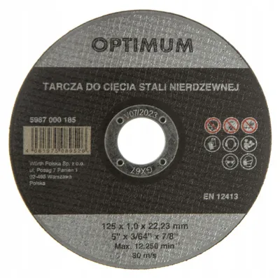 Produktbild von Wurth Optimum Trennscheibe Edelstahl 125x1,0x22,2mm 25 Stück