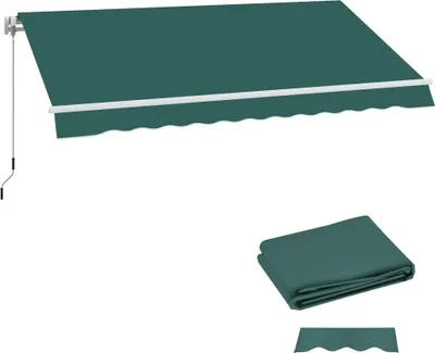 Obrázek produktu pro Náhradní potah pro markýzu – 282 x 250 cm – ochrana proti UV záření UPF 50+ – odolný polyester – zelená barva