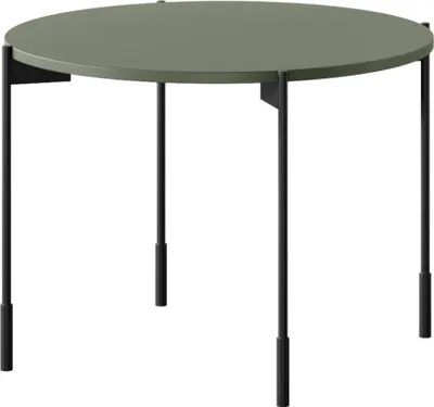 Produktbild von Sonatia runder Couchtisch 60 cm mit Metallbeinen | Farbe: Olivgrün | Durchmesser: 60 cm