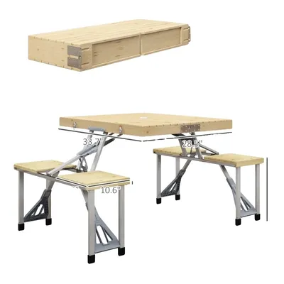 Produktbild von Picknicktischset, tragbar, mit Schirmloch, 001