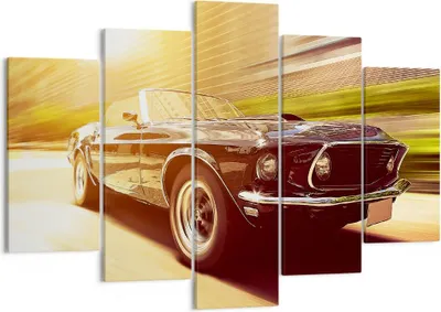 Produktbild von Bild auf Leinwand - Leinwandbild - Auto Cabrio - 150x100cm - Wand Bild - Wanddeko - Wandbilder - Leinwanddruck - Bilder - Kunstdruck - Wanddekoration - Leinwand bilder - Wandkunst - EA150x100-3626
