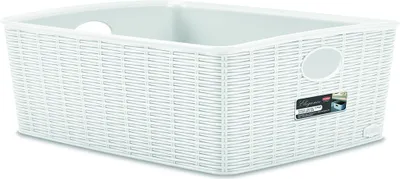Obrázok produktu pre Úložný kôš Elegance L biely 29 x 13 x 36 cm