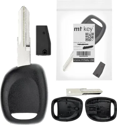 Produktbild von MT-KEY Auto Zünd Schlüssel Rohling VAC102 + ID46 Transponder Wegfahrsperre kompatibel mit Renault Kangoo I Kc 02-10 Twingo I 01-07