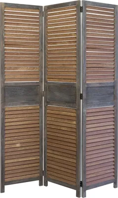 Image de Paravent Séparation de pièce 3 pièces Bois Cloison Marron