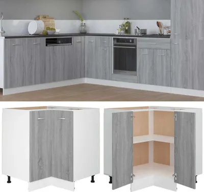 Produktbild von "2026 Promotion" Küchenschrank - Sideboard Küche - Lyon Grau Sonoma 75,5x75,5x81,5 cm Holzwerkstoff - Mehrzweckschrank CC27995