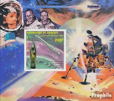 Produktbild von Briefmarken Dschibuti 1983 Mi Block89B (kompl.Ausg.) postfrisch Raumfahrt