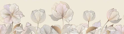Produktbild von Sanders & Sanders selbstklebende Tapetenbordüre Blumenmuster Beige und Gold 10 x 500 cm