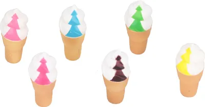 Produktbild von 6-teiliges Vinyl-Eisspielzeug-Set, weiches, buntes Simulations-Lebensmittelspielzeug, Kindergeschenk mit SoundIce