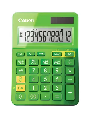 Zdjęcie produktu dla Canon LS-123k, Desktop, Podstawowy kalkulator, 12 cyfr(y), Przechylanie wyświetlacza, Bateria, Zielony