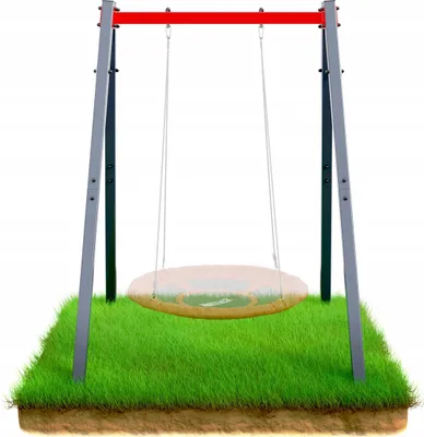 Image de Support de balançoire en acier Balançoire pour enfants Support pour balançoire de jardin Balançoire nid