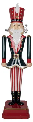Produktbild von Clayre & Eef Weihnachtsdekorationsfigur Nussknacker 37x30x130 cm Grün Rot Metall