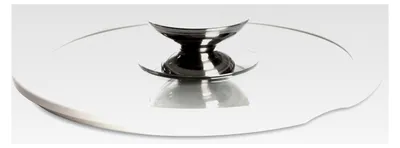 Produktbild von Glasdeckel mit Silikonring 16 cm, Weiß