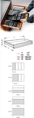 Immagine prodotto di Scatole per inserti in plastica Beta per carrelli portautensili C38 e C04TSS-7