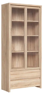 Produktbild von Geschirrschrank Soren mit 2 Schubladen und 2 Türen, Holzoptik, 200.5cm