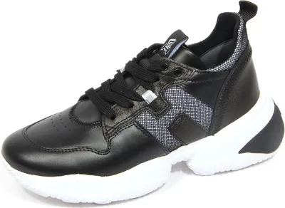 Produktbild von G2778 sneaker donna HOGAN INTERACTION schwarz/weiß Leder/Stoff Schuh Frau