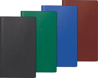 Produktbild von Faltkalender 748 8,7x15,3cm 1 Monat/Seite Kunststoff farbig sortiert 2026
